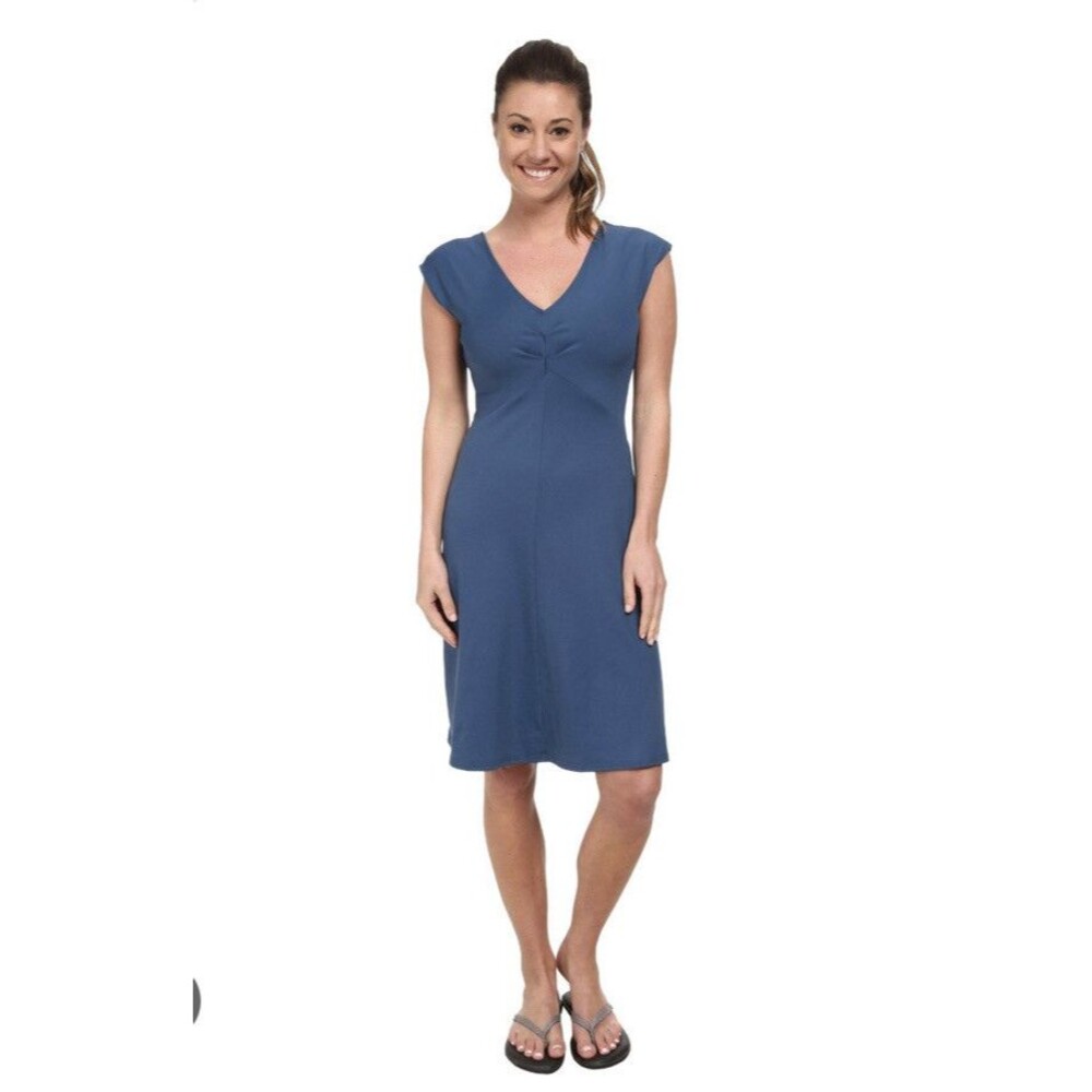Patagonia Size M Bandha Dress Mini A-Line Mini V-Neck Ruched Active Cover up
